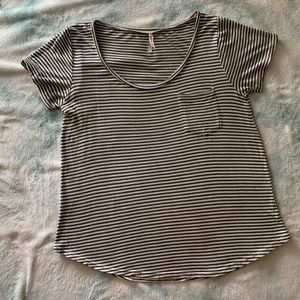 Army Green/White Striped Shirt